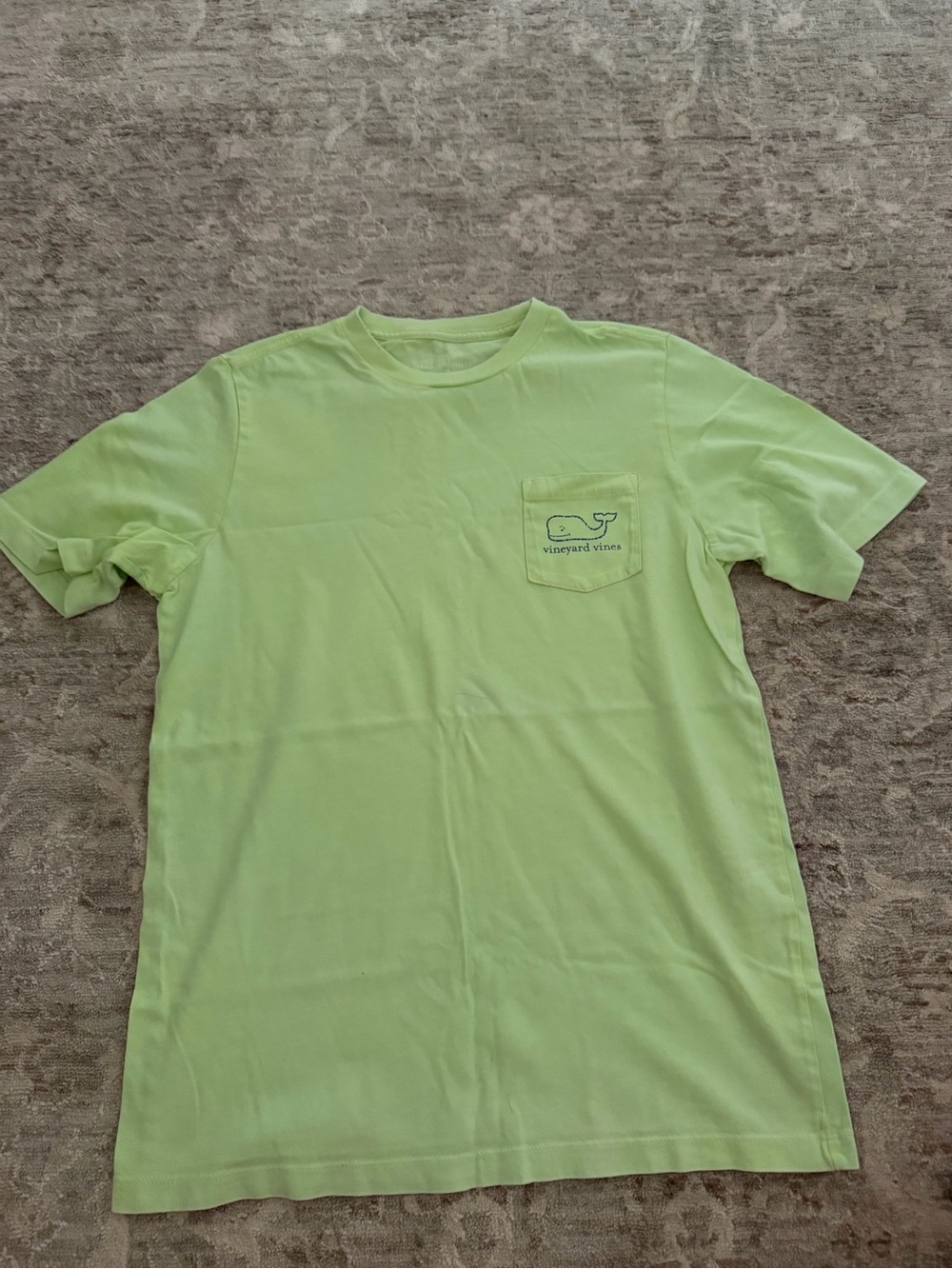 Vineyard Vines Short Sleeve Pocket Tee in Neon Lime